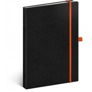 Baagl Notes Vivella Classic černý/oranžový linkovaný 15 × 21 cm