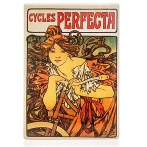 Cedule Alfons Mucha – Cycles Perfecta, 15 x 21 cm