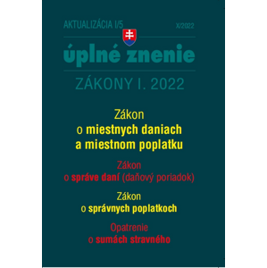 Aktualizácia I/5 2022 – daňové a účtovné zákony -  Autor Neuveden