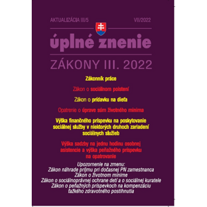 Aktualizácia III/5 2022 – Sociálne poistenie, Zákonník práce -  Autor Neuveden